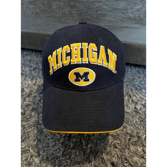 Vintage Zephyr Michigan Wolverine’s Blue Embroidered Adjustable Hat M3 - Picture 1 of 4